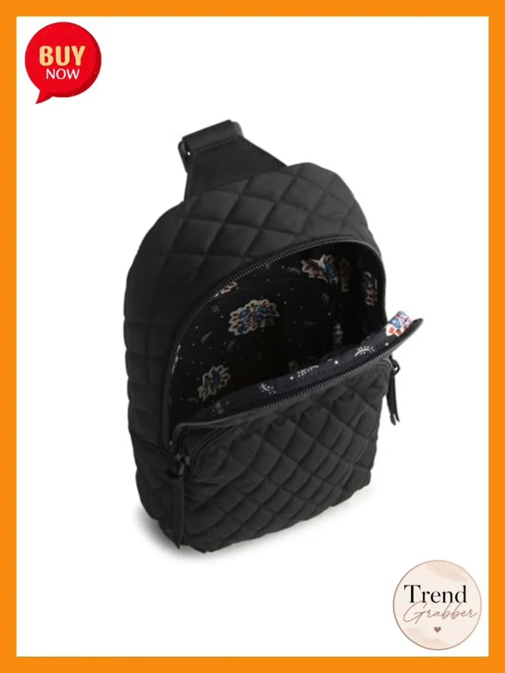 Premium Cotton Sling Backpack Crossbody Travel Bag Adjustable Strap